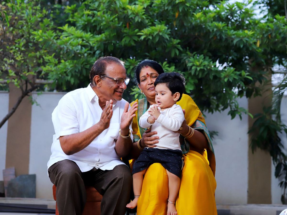 A family at home together
